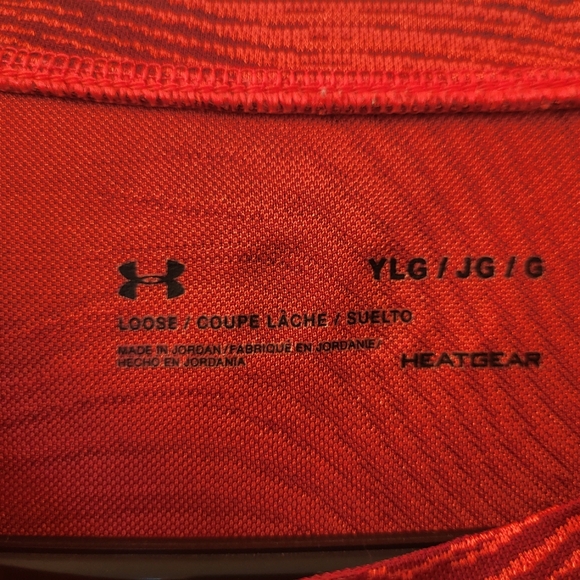 ๐ฅ4 for $30๐ฅ Undar Armour boys red heatgear t-shirt size youth LG - Picture 4 of 6